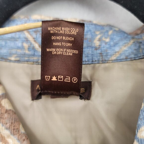 2007 Deadstock Multiples Missy Nantucket Quilted Jacket XL Cotton Brown Blue - Picture 7 of 12